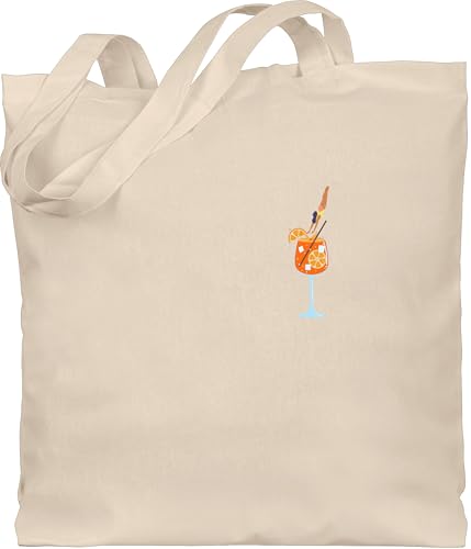 Baumwolltasche - Party & Alkohol Damen - Aperol Spritz | Italy | Italien | Malle | Aperoli | Fasching | Karneval - Unisize - Naturweiß - tasche sauf glas alki saufen trinken trinksprüche von Shirtracer