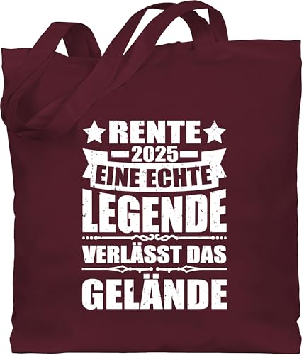 Shirtracer Baumwolltasche - Rentner - Taschen - Rente 2025 eine echte Legende verlässt das Gelände - Unisize - Bordeauxrot - sponsionsgeschenk renteneintritt beutel retirement legend baumwolle Shirtracer Baumwolltasche - Rentner - Taschen - Rente 2025 eine echte Legende verlässt das Gelände - Unisize - Bordeauxrot - sponsionsgeschenk renteneintritt beutel retirement legend baumwolle von Shirtracer