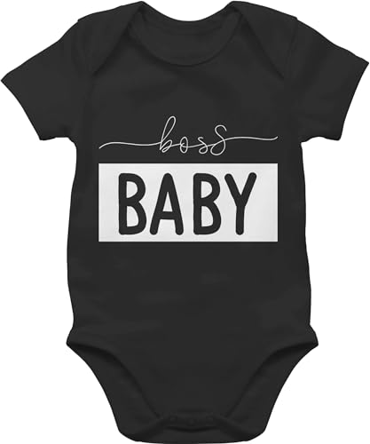 Shirtracer Body Junge Mädchen - Partner-Look Familie - Boss Baby Partnerlook - 12/18 Monate - Schwarz - matching family outfits partner look babybody mutter sohn kleidung outfit babysachen familien von Shirtracer