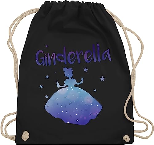 Shirtracer Turnbeutel Rucksack - Frauen Geschenk Damen - Ginderella I Gin Liebhaberin I Ginliebhaberin I Alkohol Prinzessin - Unisize - Schwarz - saufrucksack brauttaschen jga sauf beutel accessories von Shirtracer