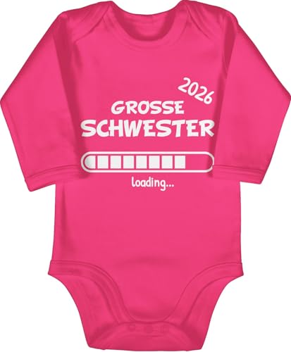 Baby Body langarm Mädchen Junge - Geschwister Bruder und - Große Schwester 2026 loading - 12/18 Monate - Fuchsia - 2023 strampler geschwisteroutfit sister langarmbody geschwisteroutfitset bodys von Shirtracer