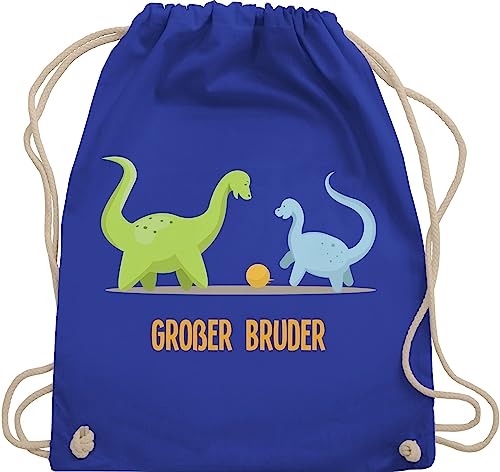 Turnbeutel Rucksack - Großer Bruder Dinosaurier - Unisize - Royalblau - geschwister geschenke für 3 grosser geschenk big brother brüder juterucksäcke zur geburt großen bro beutelrucksäcke dino von Shirtracer