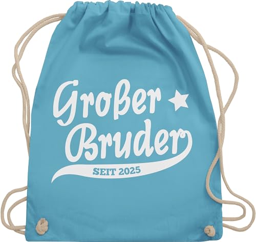 Shirtracer Turnbeutel Rucksack - Taschen - Großer Bruder 2025 - Unisize - Hellblau - geschenk brüder grosser brother bro beutel geschwister geschenke bruder big rucksäcke große für großen 2023 von Shirtracer