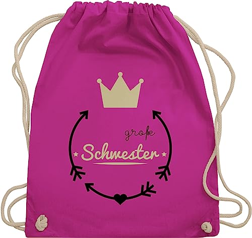 Turnbeutel Rucksack - Taschen - Große Schwester - Unisize - Fuchsia - grosse geschenk geschenke geschwisterkinder schwestern sister beutel sis big sporttasche geschenkideen+für+geschwister von Shirtracer