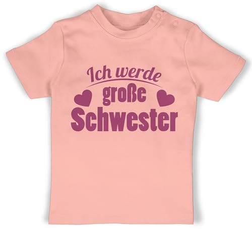 Baby T-Shirt Mädchen Jungen - Ich werde große Schwester - 12/18 Monate - Babyrosa - Schwangerschaft verkünden Tshirt Geschwister t-Shirts Schwestern Sister Shirt Geschenk für geschwisterkinder Baby T-Shirt Mädchen Jungen - Ich werde große Schwester - 12/18 Monate - Babyrosa - Schwangerschaft verkünden Tshirt Geschwister t-Shirts Schwestern Sister Shirt Geschenk für geschwisterkinder von Shirtracer