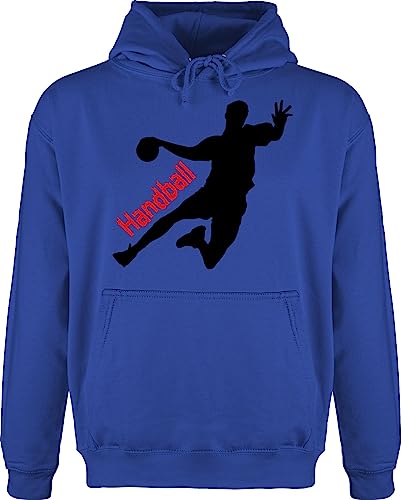 Hoodie Herren Pullover Männer - Handball WM 2023 Trikot Ersatz - Handballer mit Schriftzug - S - Royalblau - hanball fun-kapuzenpullover halbball kapuzenpulli handball. hoody handball, jh001 von Shirtracer