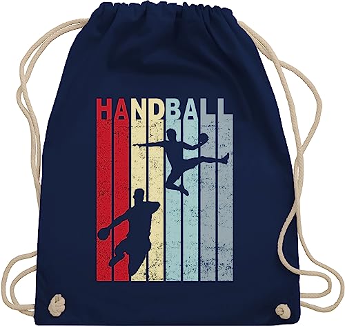 Turnbeutel Rucksack - EM 2026 Trikot Ersatz - Handballspieler Geschenk Handball Geschenke I - Unisize - Navy Blau - sporttasche kinder handballbeutel handballer wm 2007 turnsack kinderturnbeutel von Shirtracer