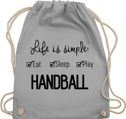 Turnbeutel Rucksack - WM 2023 Trikot Ersatz - Life is simple Handball - Unisize - Hellgrau - beutel handballbeutel handballer stoffturnbeutel kinderturnbeutel hanball sportbeutel tasche halbball Turnbeutel Rucksack - WM 2023 Trikot Ersatz - Life is simple Handball - Unisize - Hellgrau - beutel handballbeutel handballer stoffturnbeutel kinderturnbeutel hanball sportbeutel tasche halbball von Shirtracer
