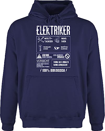 Hoodie Herren Pullover Männer - Handwerker - Elektriker - Geschenk Geschenkideen Lustige Geschenke Ich bin ein Elektriker Master Electricity Elektrotechniker - L - Navy Blau - sprüche elektronik von Shirtracer