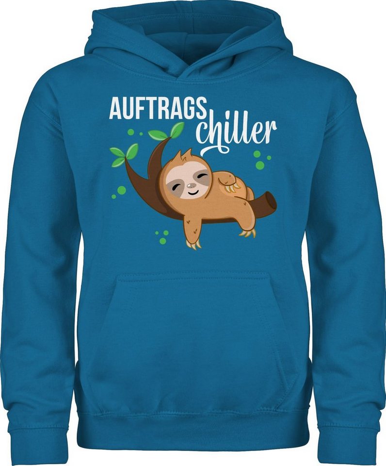 Shirtracer Hoodie Auftragschiller mit Faultier weiß Tiermotiv Animal Print von Shirtracer