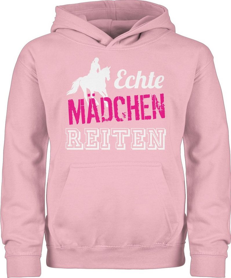 Shirtracer Hoodie Echte Mädchen reiten Pferd von Shirtracer