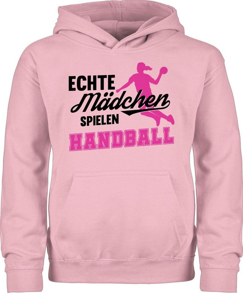 Shirtracer Hoodie Echte Mädchen spielen Handball - Sprungwurf Kinder Sport Kleidung von Shirtracer
