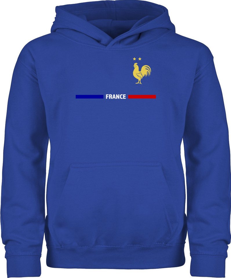 Shirtracer Hoodie Frankreich Trikot Wappen, France mit Stolz, Französisches Fan-Motiv 2024 Fussball EM Fanartikel von Shirtracer