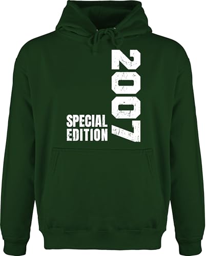 Shirtracer Hoodie Herren Pullover Männer - 18. Geburtstag - Special Edition 2007 - S - Dunkelgrün - Geschenke für zum 18 jähriger Junge Geschenk volljährig 2005 Pulli jährigen 18ten 2004 Hoody von Shirtracer