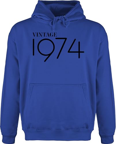 Hoodie Herren Pullover Männer - 50. Geburtstag - 1974 Vintage - L - Royalblau - geschenke 50 zum geschenk jahre birthday 50er person geburtstagsgeschenk 50ste für jährige geburtstagsgeschenke von Shirtracer