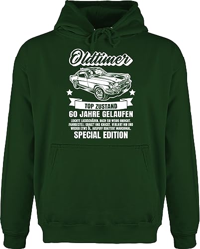 Shirtracer Hoodie Herren Pullover Männer - 60. Geburtstag - Oldtimer 60 Jahre - 3XL - Dunkelgrün - Geschenk zum Geschenke. für 60.TER sechzig 60.Ten Geschenkideen Geschenke alt jährige sprüche von Shirtracer