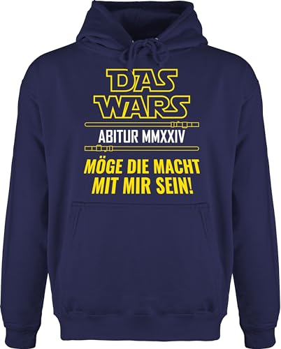 Shirtracer Hoodie Herren Pullover Männer - Abitur & Abschluss - Das Wars Abi 2024-3XL - Navy Blau - bestandenes Geschenk zum realschulabschluss möge die Macht mit Mir Sein abschlussklasse bestanden von Shirtracer