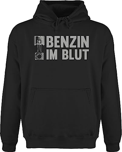 Hoodie Herren Pullover Männer - Autos - Benzin im Blut - Zylinder - 3XL - Schwarz - autoliebhaber auto pullis automotive pulli automotiv fun-sweatshirts bild hoodies hoody kapuze kapuzenpullover von Shirtracer