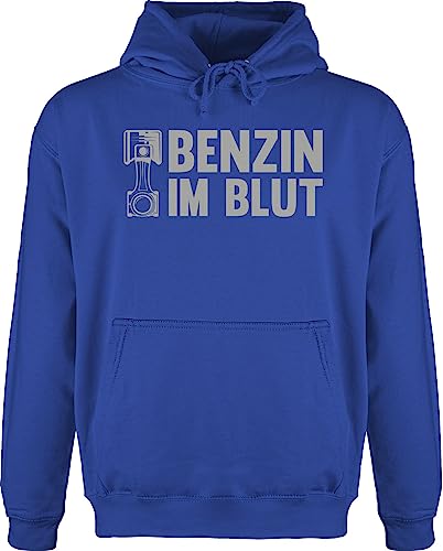 Hoodie Herren Pullover Männer - Autos - Benzin im Blut - Zylinder - L - Royalblau - pullis auto hoddies/pullies kapuze hoodies hoodis fun-sweatshirts kapuzenpulli hoody hoodies/pullis jh001 pulli von Shirtracer