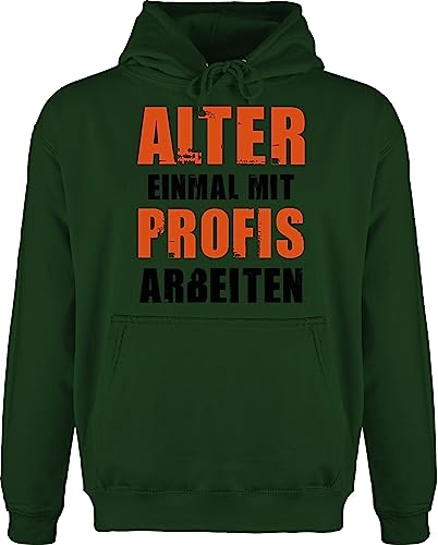 Shirtracer Hoodie Herren Pullover Männer - Beruf und Job Geschenke - Alter einmal mit Profis Arbeiten - 3XL - Dunkelgrün - Geschenk Weihnachten Arbeit männern kollegen von Shirtracer