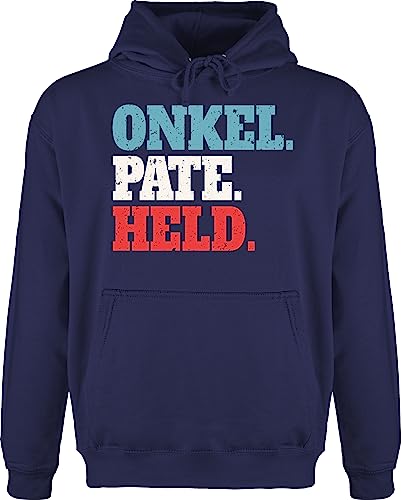 Shirtracer Hoodie Herren Pullover Männer - Bruder und Onkel Geschenk - Onkel. Pate. Held. - bunt - 4XL - Navy Blau - Pate held von Shirtracer