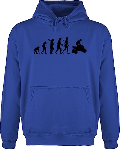 Shirtracer Hoodie Herren Pullover Männer - Entwicklung und Outfit - Quad Evolution - XL - Royalblau - flugzeugen Fahren Kapuzenpullover Fahrzeug Hoodies männertagsgeschenke von Shirtracer