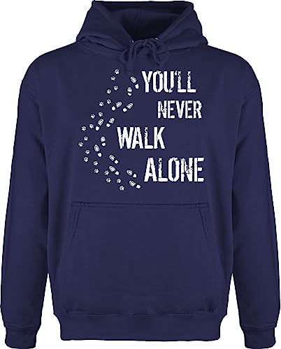Hoodie Herren Pullover Männer - Geschenk für Hundebesitzer - You'll never walk alone Gassi - L - Navy Blau - hundehoodie hundefan hund pulli hoody mit hunde hundefans dog walker oberteil liebhaber Hoodie Herren Pullover Männer - Geschenk für Hundebesitzer - You'll never walk alone Gassi - L - Navy Blau - hundehoodie hundefan hund pulli hoody mit hunde hundefans dog walker oberteil liebhaber von Shirtracer