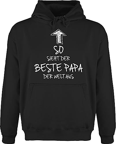 Hoodie Herren Pullover Männer - Geschenk zum Vatertag - So sieht der beste Papa der Welt aus - 5XL - Schwarz - du bist daddy geschenke ausgefallene vatertagsgeschenke bester vater vatertagssprüche von Shirtracer