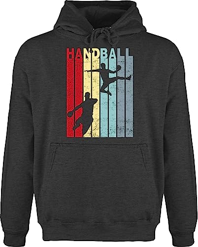 Hoodie Herren Pullover Männer - Handball WM 2023 Trikot Ersatz - Handballspieler Vintage - XS - Anthrazit meliert - handballer geschenke em sprüche geschenk hanball 2007 handball, beachhandball von Shirtracer