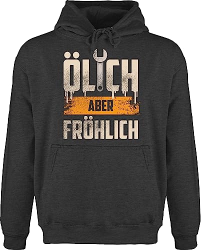 Shirtracer Hoodie Herren Pullover Männer - Handwerker Geschenke - Ölich Aber fröhlich - XXL - Anthrazit meliert - Handwerk ölich Fun-Kapuzenpullover Werkstatt pullis autoschrauber Kapuzenpullover Shirtracer Hoodie Herren Pullover Männer - Handwerker Geschenke - Ölich Aber fröhlich - XXL - Anthrazit meliert - Handwerk ölich Fun-Kapuzenpullover Werkstatt pullis autoschrauber Kapuzenpullover von Shirtracer