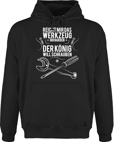 Hoodie Herren Pullover Männer - Handwerker Geschenke - Reicht mir das Werkzeug ihr Narren - XXL - Schwarz - geschenk handwerk schrauber werkstatt autoschrauber mechatroniker werkzeugmechaniker von Shirtracer