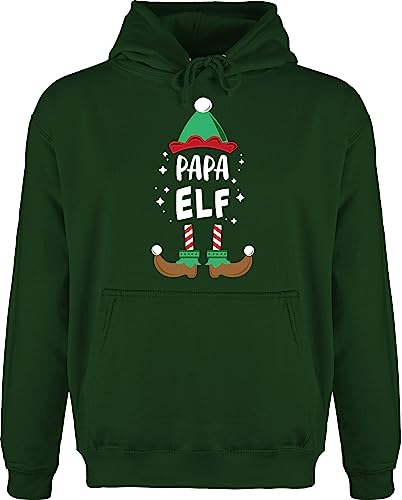 Shirtracer Hoodie Herren Pullover Männer - & Geschenke - Weihnachten Papa Elf - XXL - Dunkelgrün - männertag elfe von Shirtracer