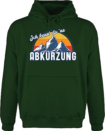 Shirtracer Hoodie Herren Pullover Männer - Ich Kenn' da 'ne Abkürzung Retro Vintage - XL - Dunkelgrün - Geschenk Wanderer Sport abkuerzung Pulli Mann Wander Hoody wandern Oberteil kenne eine Kenn ne von Shirtracer