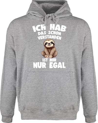 Hoodie Herren Pullover Männer - Ich hab das schon verstanden ist mir nur egal I Lustiger Spruch Faultier - 4XL - Grau meliert - pulli mit sprüchen sloth motiv lustige sprüche fun-kapuzenpullover Hoodie Herren Pullover Männer - Ich hab das schon verstanden ist mir nur egal I Lustiger Spruch Faultier - 4XL - Grau meliert - pulli mit sprüchen sloth motiv lustige sprüche fun-kapuzenpullover von Shirtracer