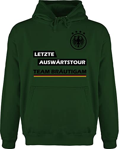 Hoodie Herren Pullover - Letzte Auswärtstour Team Bräutigam JGA I Junggesellenabschied Männer - M - Dunkelgrün - jungesellenabschied braeutigam pulli jungesselnabschied auswaertstour hoodies von Shirtracer