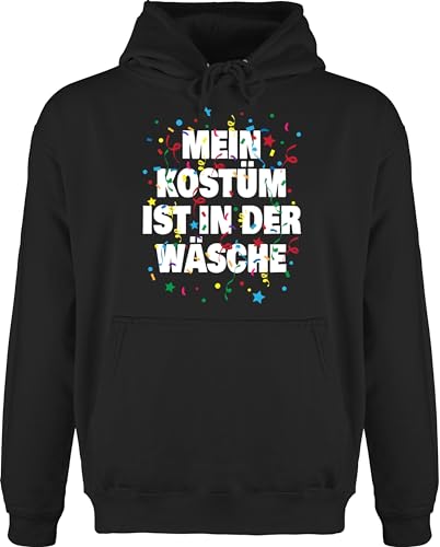 Hoodie Herren Pullover Männer - Karneval & Fasching - Mein Kostüm ist in der Wäsche Konfetti I Fastnacht I Fasnacht I Fasnet - XL - Schwarz - faschings wäsche￼ pulli outfit karnevals oberteile von Shirtracer