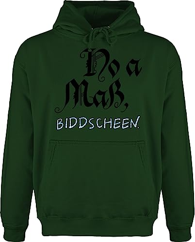 Hoodie Herren Pullover Männer - Kompatibel mit Oktoberfest - No a Maß biddschen - S - Dunkelgrün - oktober fest wiesengänger bayrischer abend bayerisches bayrische sprüche bayern bayerische von Shirtracer