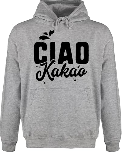 Hoodie Herren Pullover Männer - Küche - Ciao Kakao - L - Grau meliert - koch tschau hudis küchen pullis geschenke aus der hudi hoddie pulli hoddies/pullies jh001 hoodies/pullis kapuzenpulli hoody von Shirtracer