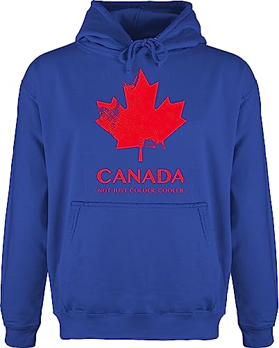 Shirtracer Hoodie Herren Pullover Männer - Länder Fahnen und Flaggen - Canada Not just Colder Cooler - Souvenir Geschenk - XL - Royalblau - Country kanadische Flagge Pulli Maple hoddis kanadier von Shirtracer