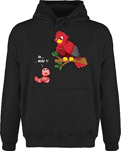 Shirtracer Hoodie Herren Pullover Männer - Manga & Comic Zubehör - Äh MIAU - Lustiger Spruch - Vogel und Wurm - 5XL - Schwarz - äh Kapuzenpullover Pulli jh001 Hoddies/pullies Hoodies/pullis Shirtracer Hoodie Herren Pullover Männer - Manga & Comic Zubehör - Äh MIAU - Lustiger Spruch - Vogel und Wurm - 5XL - Schwarz - äh Kapuzenpullover Pulli jh001 Hoddies/pullies Hoodies/pullis von Shirtracer