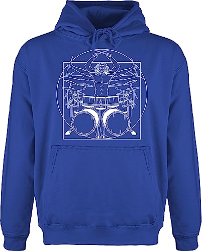 Shirtracer Hoodie Herren Pullover Männer - Musik Instrument Zubehör - Schlagzeuger Drummer Geschenk Schlagzeug - 3XL - Royalblau - Instrumente Pulli von Shirtracer