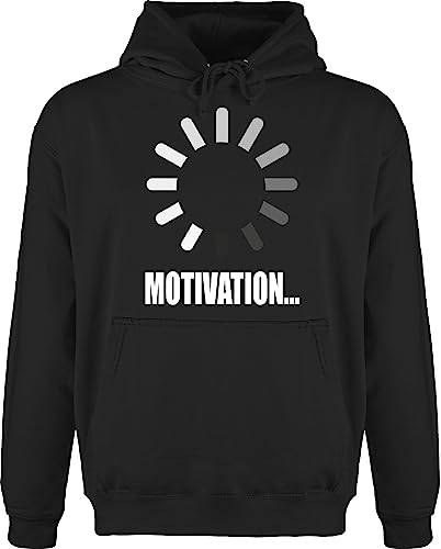 Hoodie Herren Pullover Männer - Nerd Geschenke - Lade Motivation... weiß - XL - Schwarz - sprüche Gamer Motivation Kapuzenpullover zocken Geschenk Computer Nerds zocker Geschenkideen Geeks von Shirtracer