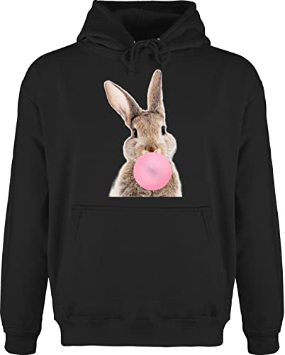 Shirtracer Hoodie Herren Pullover Männer - Hase Kaugummi I - 3XL - Schwarz - osterhasen hasi Osterhase Hasen hasenmotiv Ostern￼ häschen mit Motiv von Shirtracer