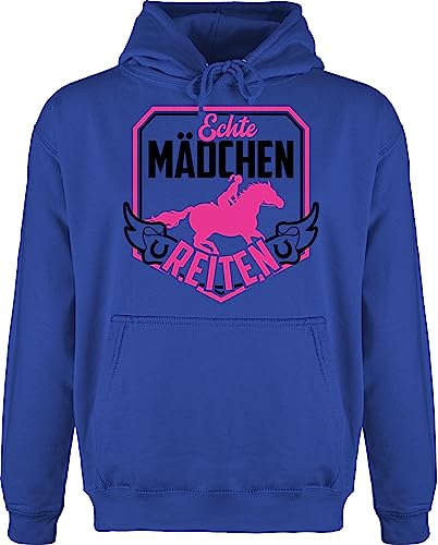 Hoodie Herren Pullover Männer - Pferde Geschenk und Zubehör - Echte Mädchen reiten Fuchsia / Schwarz - S - Royalblau - pferd pulli reiter kapuzenpullover pferdemotiv hoody reitsachen reitsport von Shirtracer