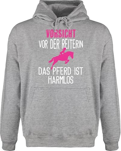 Hoodie Herren Pullover Männer - Pferde Geschenk und Reiten Zubehör - Vorsicht vor der Reiterin fuchsia / weiß - XS - Grau meliert - pferd das ist harmlos pulli reiter pullis pferdemotiv hoody Hoodie Herren Pullover Männer - Pferde Geschenk und Reiten Zubehör - Vorsicht vor der Reiterin fuchsia / weiß - XS - Grau meliert - pferd das ist harmlos pulli reiter pullis pferdemotiv hoody von Shirtracer