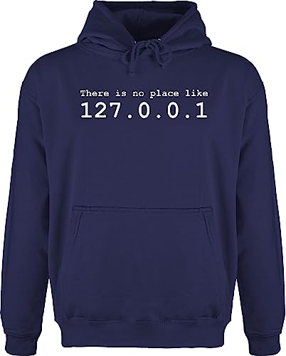 Shirtracer Hoodie Herren Pullover Männer - Programmierer Geschenke - There is no Place Like 127.0.0.1 - XL - Navy Blau - Pulli mit sprüchen sprüche it Nerd Fun-Kapuzenpullover sprüche+Pullover Spruch Shirtracer Hoodie Herren Pullover Männer - Programmierer Geschenke - There is no Place Like 127.0.0.1 - XL - Navy Blau - Pulli mit sprüchen sprüche it Nerd Fun-Kapuzenpullover sprüche+Pullover Spruch von Shirtracer