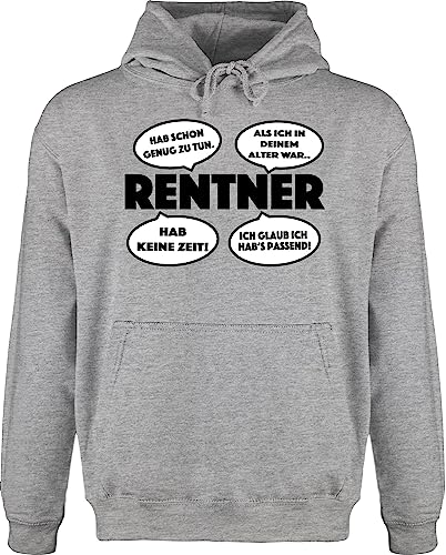 Hoodie Herren Pullover Männer - Sprüche Statement mit Spruch - Falls du das lesen kannst... - 5XL - Grau meliert - sprüche+pullover sprueche zu nah hoodies sprueche+pullover sprüchen dran pulli von Shirtracer