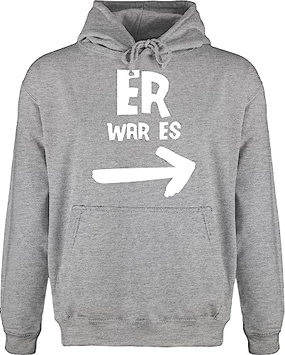 Shirtracer Hoodie Herren Pullover Männer - Sprüche Statement mit Spruch - Große Brüder - XXL - Grau meliert - Pulli sprüche+Pullover spruche Big Brother Hoody sprüchen grosser Bruder kleine Schwester von Shirtracer