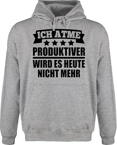 Shirtracer Hoodie Herren Pullover Männer - Sprüche Statement mit Spruch - Ich atme! Produktiver Wird es Heute Nicht mehr Schriftzug - schwarz - M - Grau meliert - sprüche+Pullover sprueche atme Pulli Shirtracer Hoodie Herren Pullover Männer - Sprüche Statement mit Spruch - Ich atme! Produktiver Wird es Heute Nicht mehr Schriftzug - schwarz - M - Grau meliert - sprüche+Pullover sprueche atme Pulli von Shirtracer