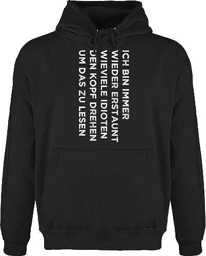 Shirtracer Hoodie Herren Pullover Männer - Statement - Idioten den Kopf drehen - Geschenk für Idioten - Lustig Sarkasmus Idiotie Idiot - XS - Schwarz - Pulli sprüche Statements Hoodies Hoody pullis Shirtracer Hoodie Herren Pullover Männer - Statement - Idioten den Kopf drehen - Geschenk für Idioten - Lustig Sarkasmus Idiotie Idiot - XS - Schwarz - Pulli sprüche Statements Hoodies Hoody pullis von Shirtracer